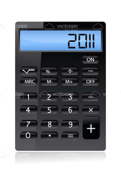Glossy Black Calculator